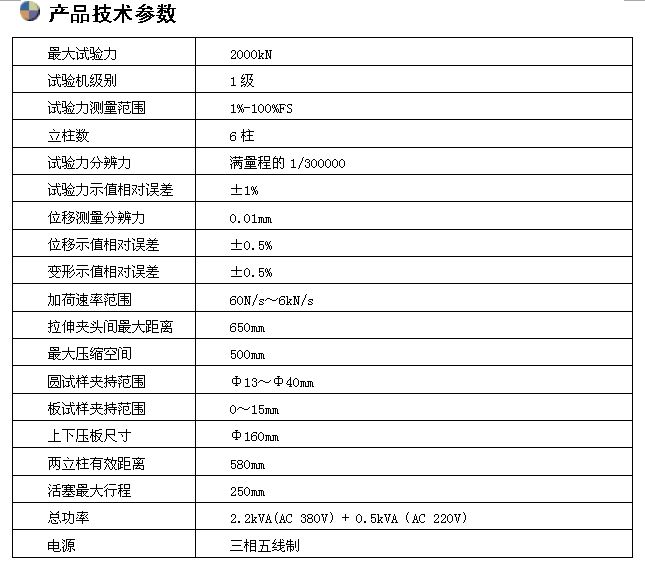 2000KN微機(jī)控制電液伺服萬(wàn)能試驗(yàn)機(jī)